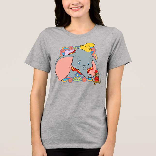  Dumbo is smiling Tri-Blend Shirt (Front)