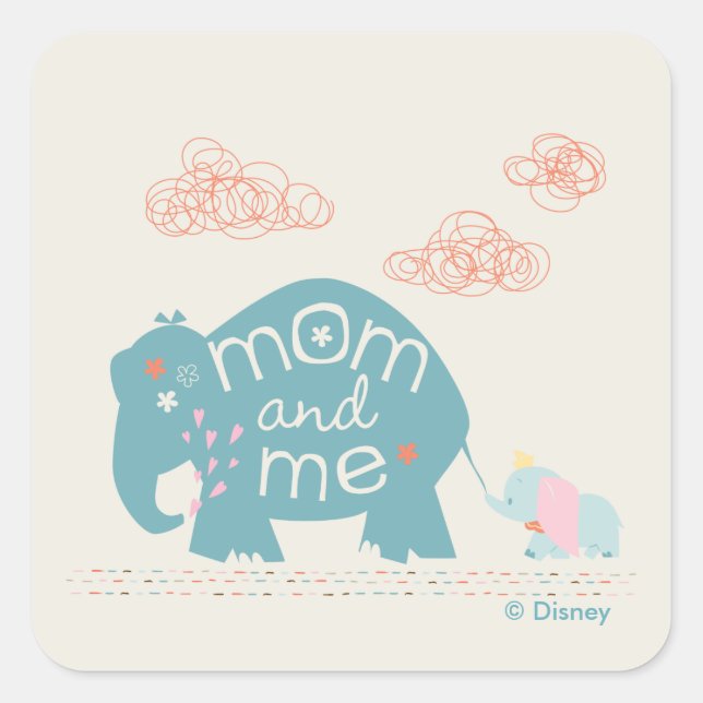 Dumbo | Mom and Me Square Sticker (Front)