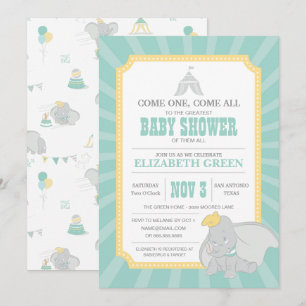 Dumbo   Neutral Baby Shower Invitation