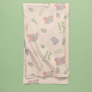 Dumbo Pastel Woodland Custom Name and Initial  Fleece Blanket