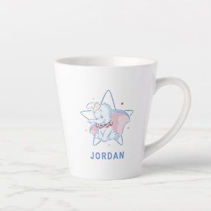 Dumbo sitting star background latte mug