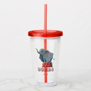 Dumbo   Smiling Atop Circus Podium Acrylic Tumbler