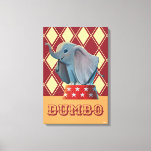 Dumbo   Smiling Atop Circus Podium Canvas Print