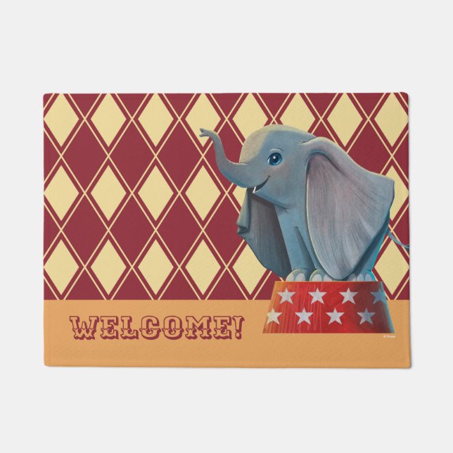 Dumbo | Smiling Atop Circus Podium Doormat (Front)