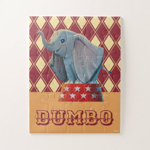 Dumbo Smiling Atop Circus Podium Jigsaw Puzzle