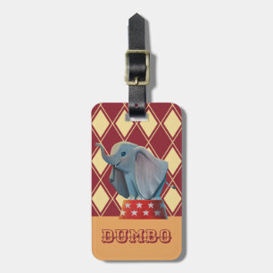 Dumbo Smiling Atop Circus Podium Luggage Tag