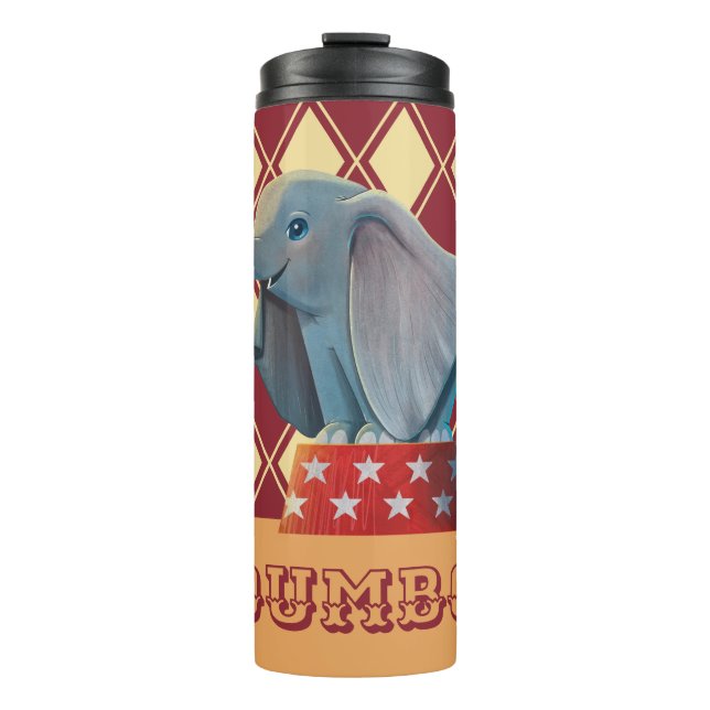 Dumbo | Smiling Atop Circus Podium Thermal Tumbler (Front)