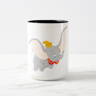 Dumbo Soaring Through the Sky Two-Tone Coffee Mug