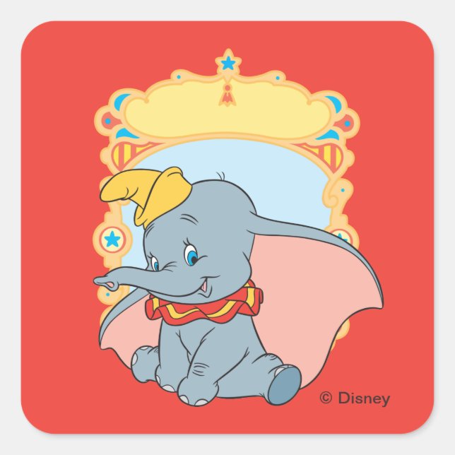 Dumbo Square Sticker (Front)