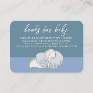 Dumbo & Stork   Over the Moon - Boy Baby Shower Place Card