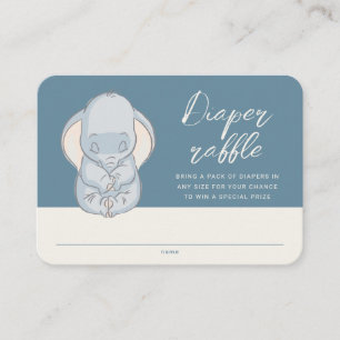 Dumbo & Stork   Over the Moon Diaper Raffle Place Card