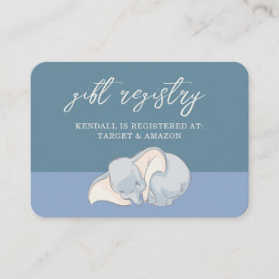Dumbo & Stork   Over the Moon Gift Registry Place Card