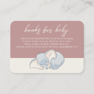 Dumbo & Stork Over the Moon - Girl Baby Shower Place Card