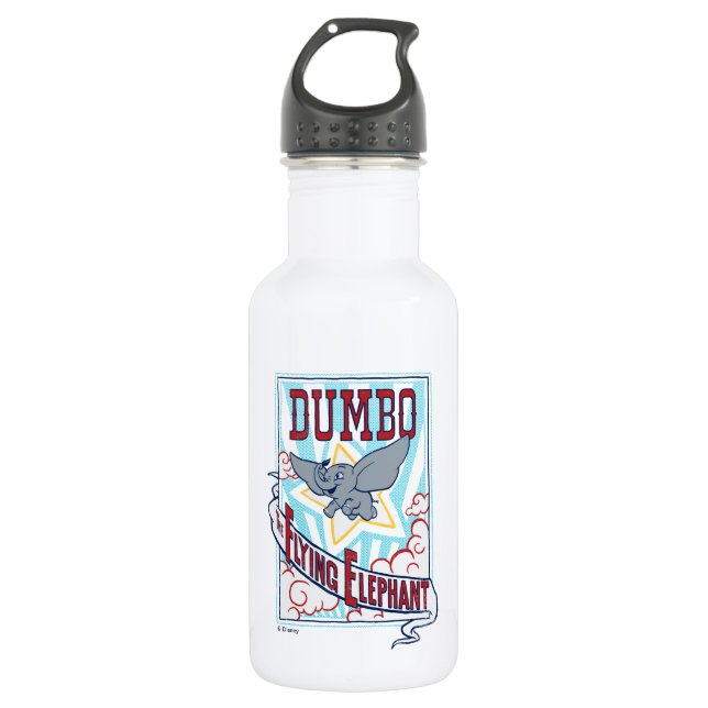 Dumbo | "The Flying Elephant" Circus Art 532 Ml Water Bottle (Front)