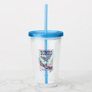 Dumbo   "The Flying Elephant" Circus Art Acrylic Tumbler