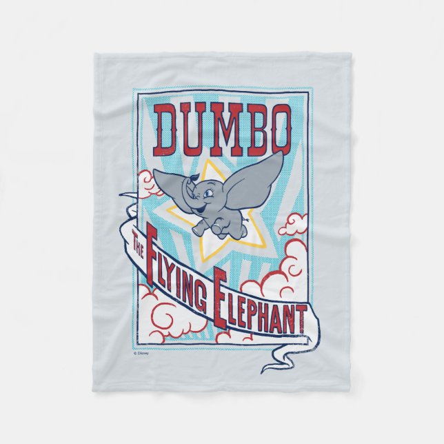 Dumbo | "The Flying Elephant" Circus Art Fleece Blanket (Front)