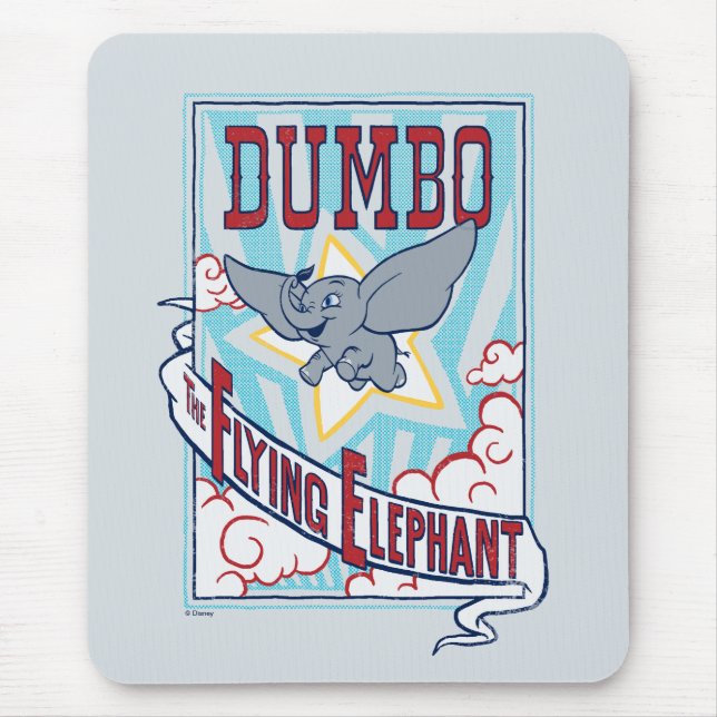Dumbo | "The Flying Elephant" Circus Art Mouse Pad (Front)