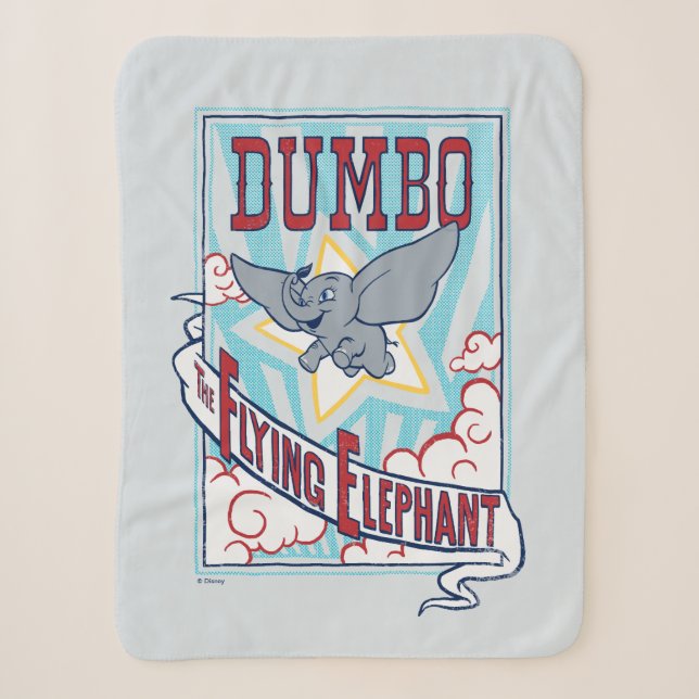 Dumbo | "The Flying Elephant" Circus Art Sherpa Blanket (Front)