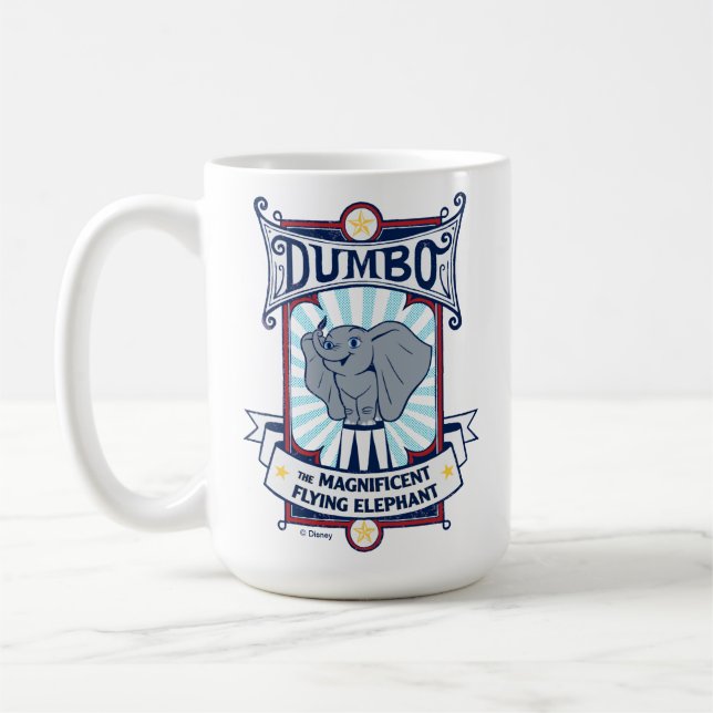 Dumbo | The Magnificent Flying Elephant Circus Art Coffee Mug (Left)