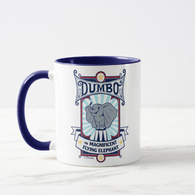 Dumbo | The Magnificent Flying Elephant Circus Art Mug (Left)