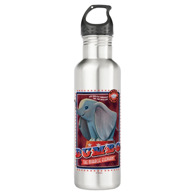 Dumbo | "The Miracle Elephant" Circus Art 710 Ml Water Bottle (Front)