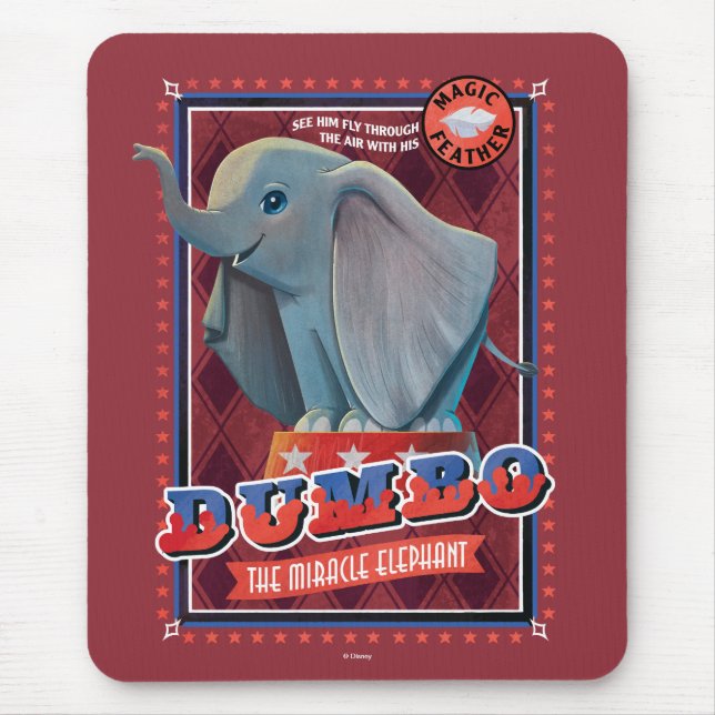 Dumbo | "The Miracle Elephant" Circus Art Mouse Pad (Front)