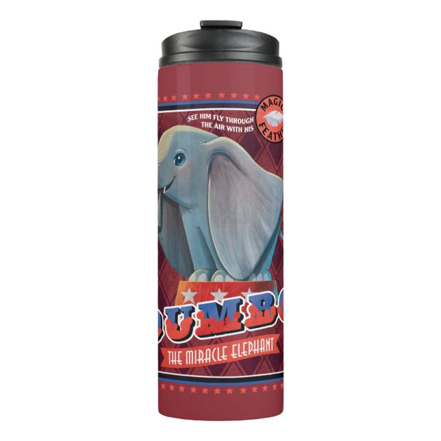 Dumbo | "The Miracle Elephant" Circus Art Thermal Tumbler (Front)