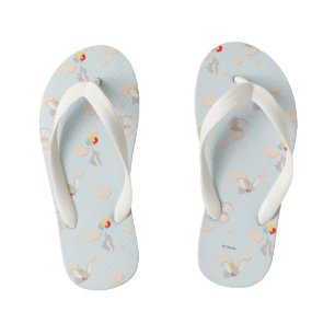 Dumbo up in the Clouds Pattern Kid's Flip Flops