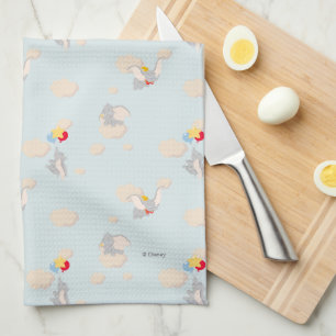 Dumbo up in the Clouds Pattern Kitchen Towel