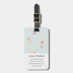 Dumbo up in the Clouds Pattern Luggage Tag