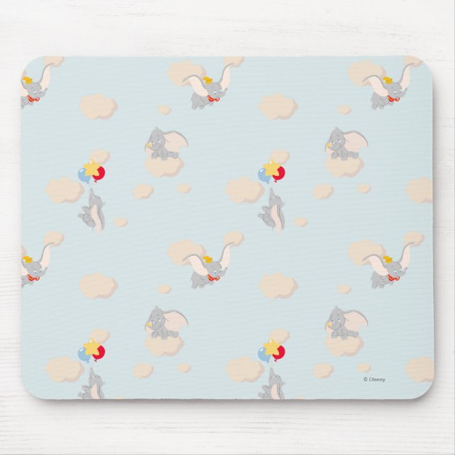 Dumbo up in the Clouds Pattern Mouse Pad (Front)