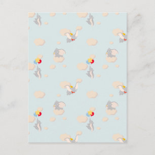 Dumbo up in the Clouds Pattern Postcard