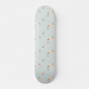 Dumbo up in the Clouds Pattern Skateboard