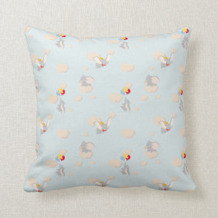 Dumbo up in the Clouds Pattern Throw Pillow