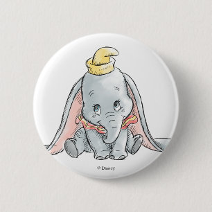 Dumbo Watercolor 2 Inch Round Button