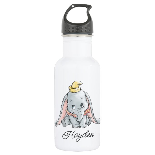 Dumbo Watercolor 532 Ml Water Bottle (Front)
