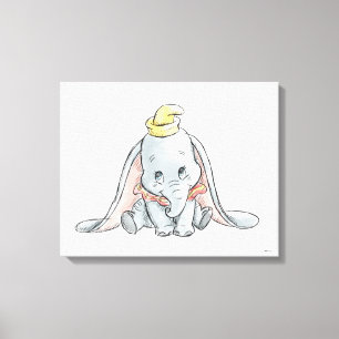 Dumbo Watercolor Canvas Print