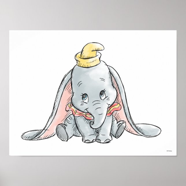 Dumbo Watercolor Poster (Front)