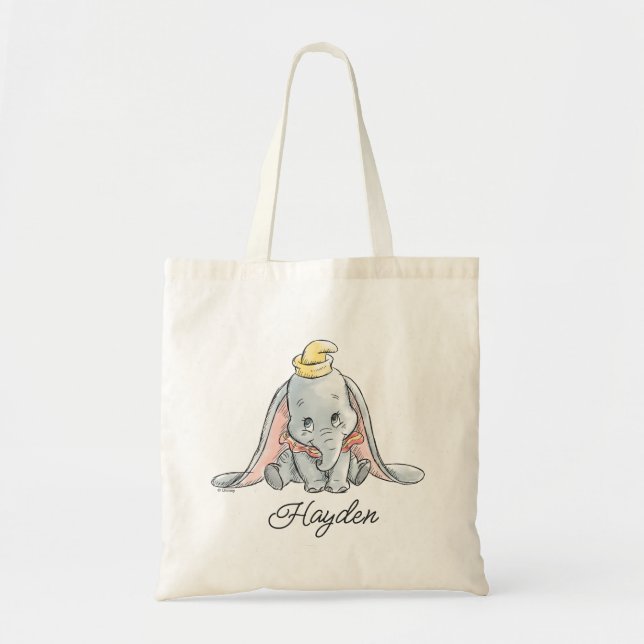 Dumbo Watercolor Tote Bag (Front)
