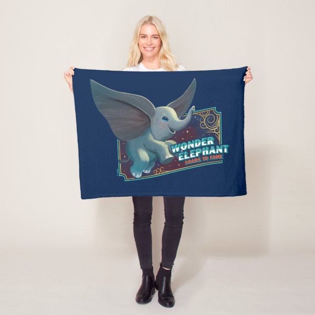 Dumbo | Wonder Elephant Soars To Fame Circus Art Fleece Blanket (In Situ)