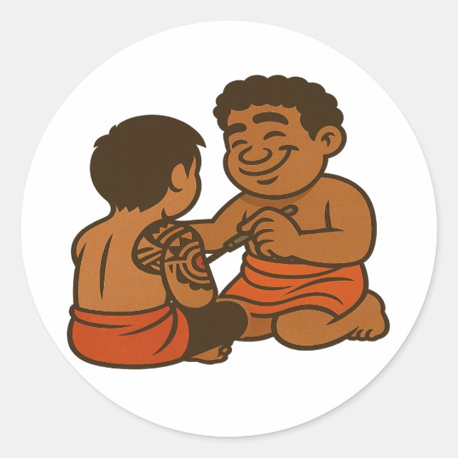 Dumi Tatau Artist Classic Round Sticker (Front)