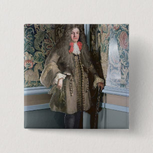 Dummy board figure of a man, c.1690 2 inch square button