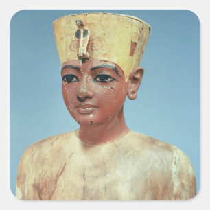 Dummy' of the young Tutankhamun wearing Square Sticker