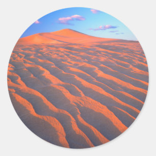 Dumont Dunes, Sand Dunes and Clouds Classic Round Sticker