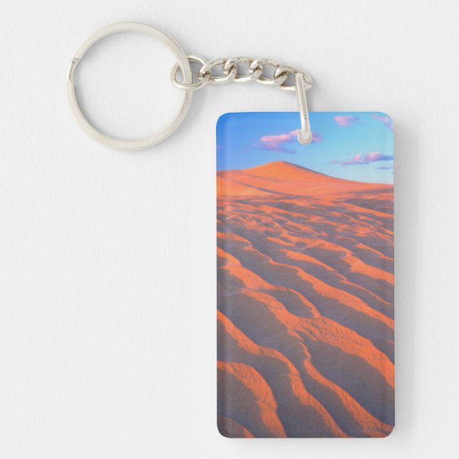 Dumont Dunes, Sand Dunes and Clouds Keychain (Front)