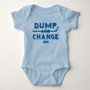 Dump and Change Hockey Baby Bodysuit Royal Blue