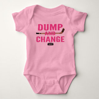 Dump and Change Hockey Baby Girl Pink Bodysuit