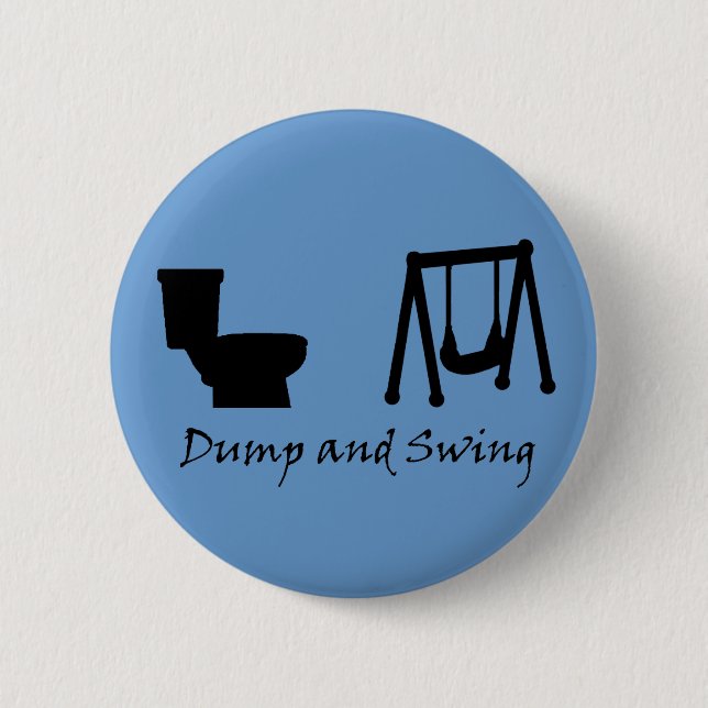 Dump and Swing - Ultimate Frisbee (dark) 2 Inch Round Button (Front)
