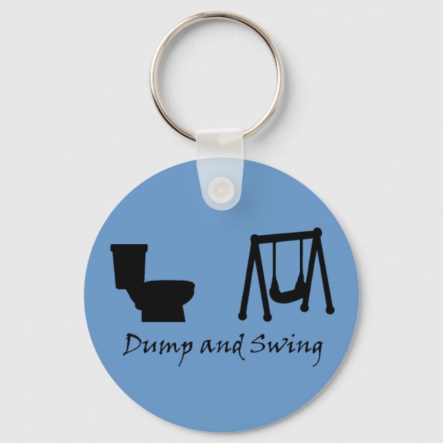 Dump and Swing - Ultimate Frisbee (dark) Keychain (Front)