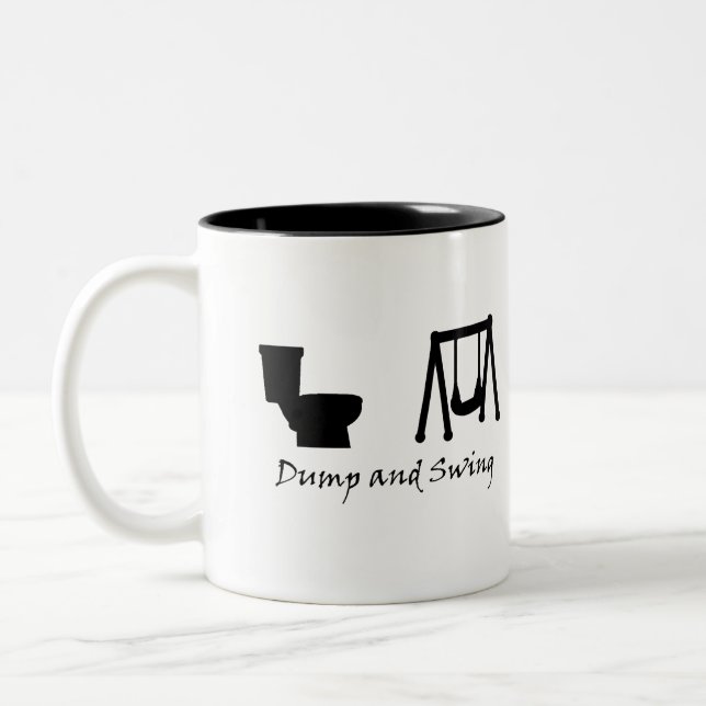 Dump and Swing - Ultimate Frisbee Two-Tone Coffee Mug (Left)